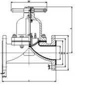 Cast steel liner diaphragm valve PN16