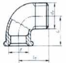 Malleable iron 90 degree elbow-blank GOST 8946-75
